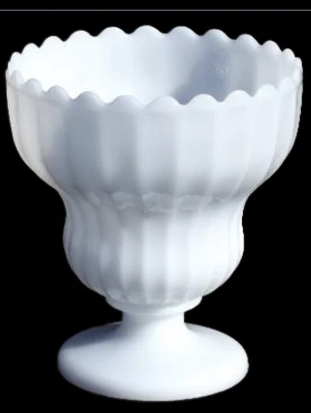 Brody Milk Glass Pedestal Vase